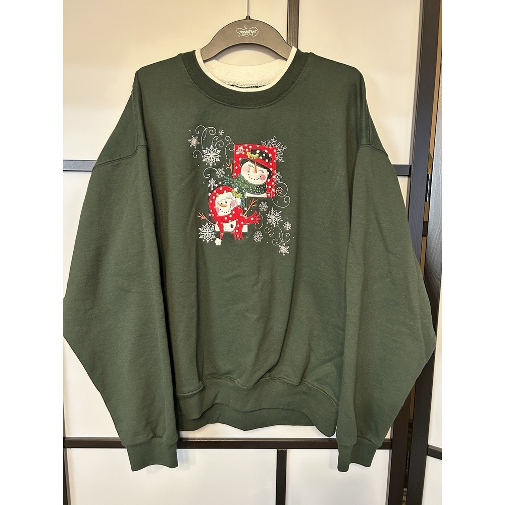Vtg‎ Liberty Lane Womens Sweatshirt Sz XL Christmas Pullover Crewneck Fleece
